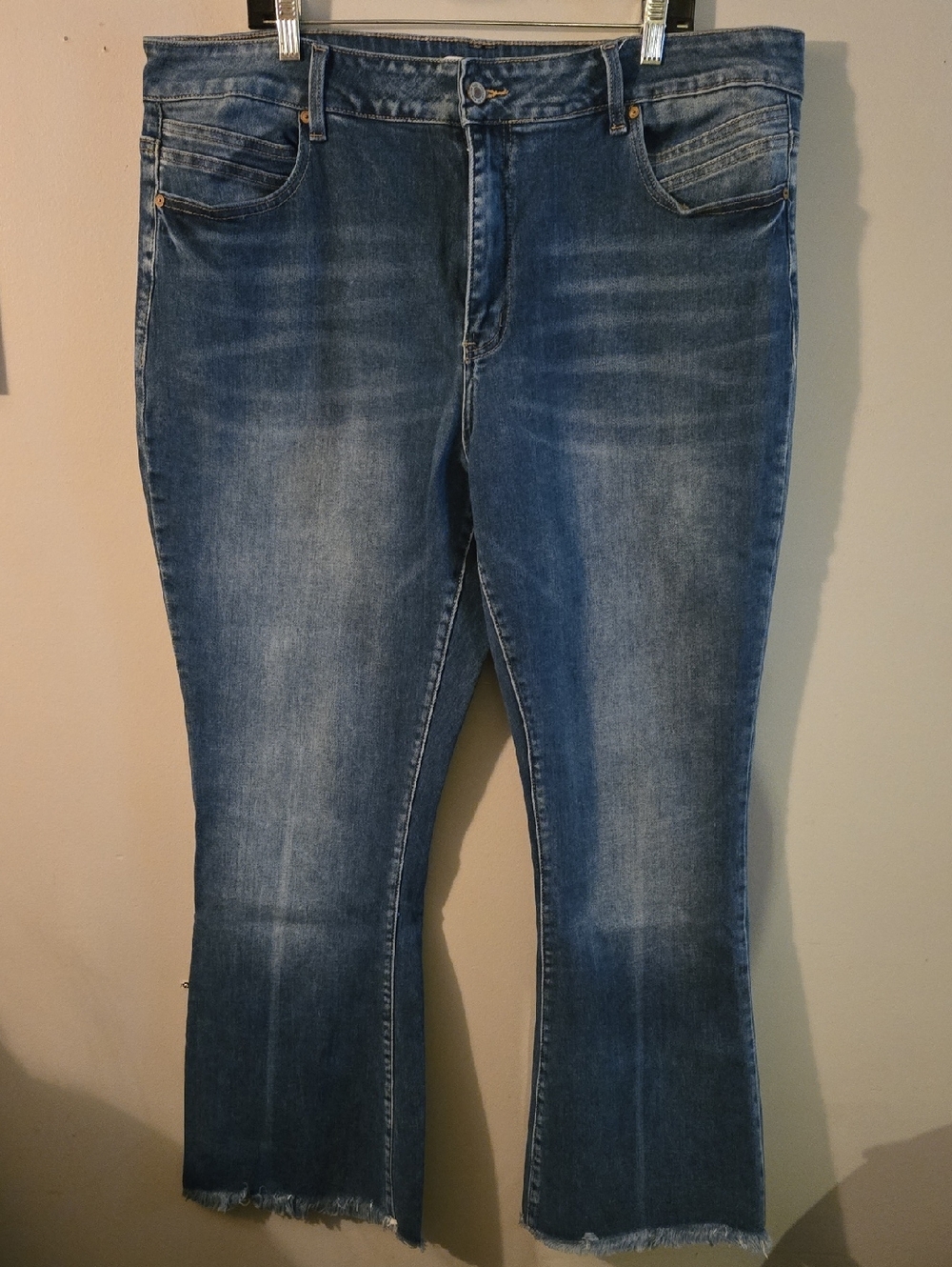 KanCan Blue Flared Crop Jeans
